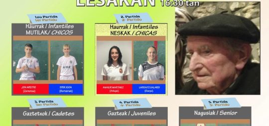 Imagen Lesakako 4 1/2ko III. San Fermin Txapelketa – Finalak
